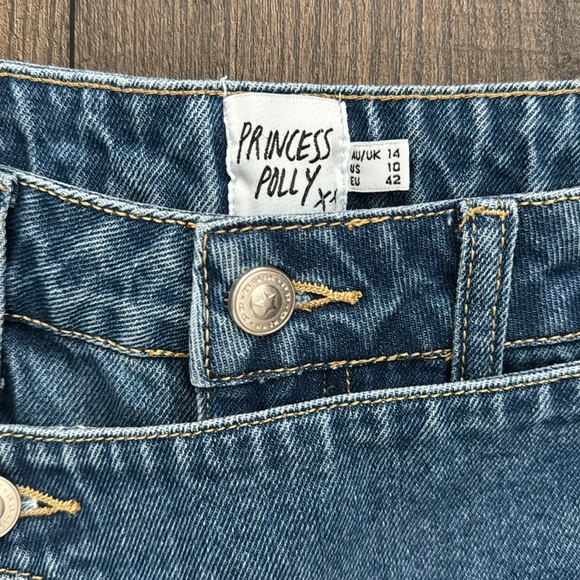 Princess Polly Reine Yolk Detail Denim Jeans - Picture 4 of 5